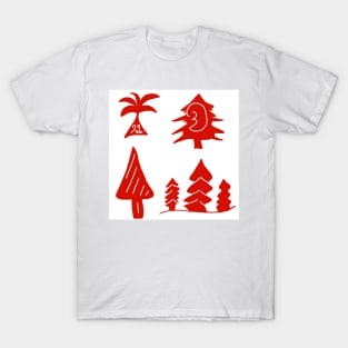 red tree plant background design T-Shirt